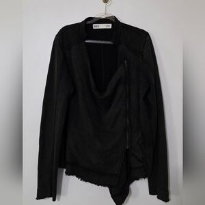 BKE Buckle Asymmetrical Moto Jacket Indie Sleaze Festival Boho Party Lagenlook